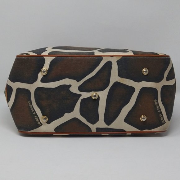 Women's Dooney & Bourke Giraffe Design Distressed Brown/Cream Bag w/Coin Pouch - Picture 6 of 16